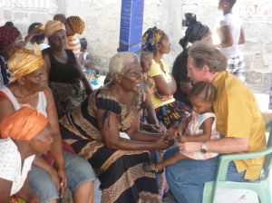 Ken speaking with the refugee women and mothers who have kept their hope alive despite all their suffering.