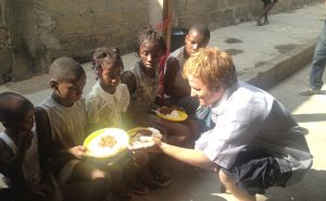 Brant providing Christmas Meals to hungry children in Ghana thanks to CHRF donors. 